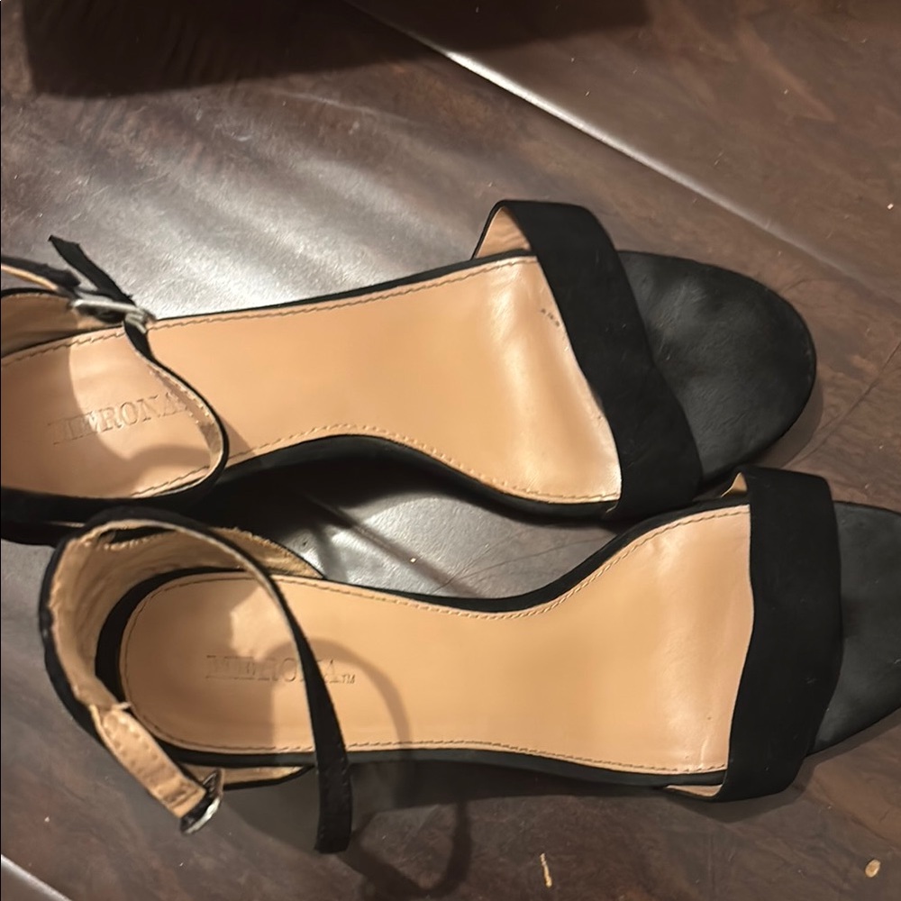 Merona Black Ankle Strap Heels